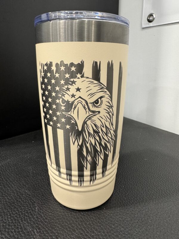 Eagle Flag 20oz Tumbler - Image 3