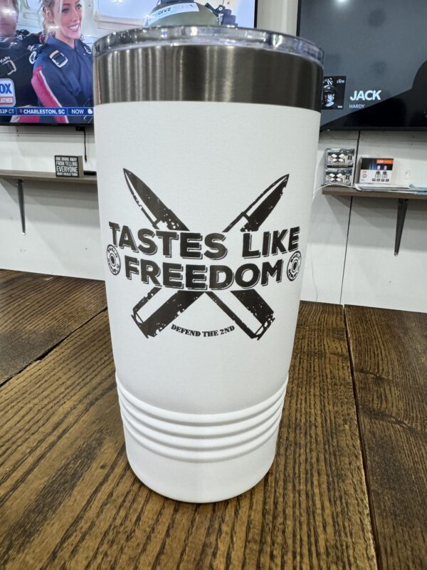 Laser Engraved Tastes Like Freedom 20oz Tumbler - Image 2