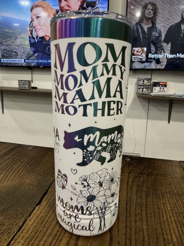 Laser Engraved Mom 22oz Tumbler - Image 2