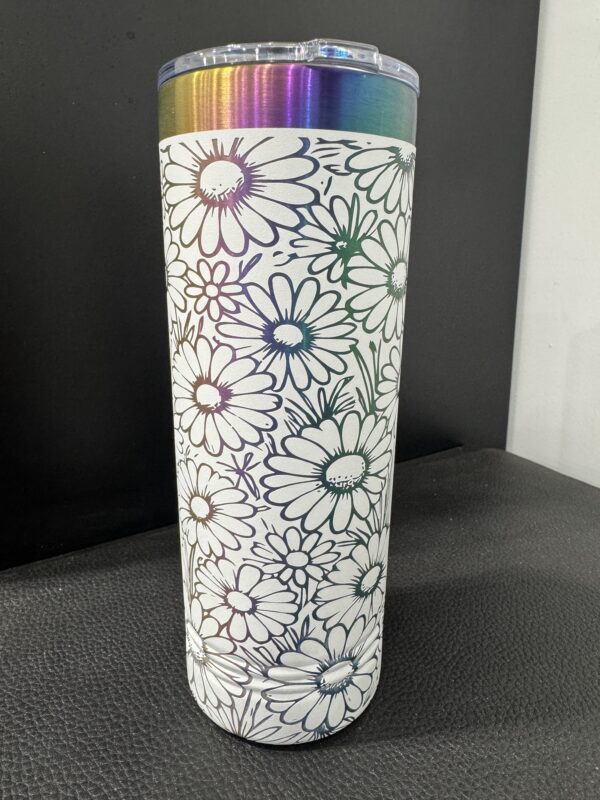Laser Engraved Flower 22oz Tumbler - Image 3