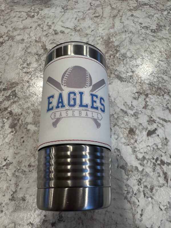 Eagles Baseball printed leather 20oz tumbler - Image 4